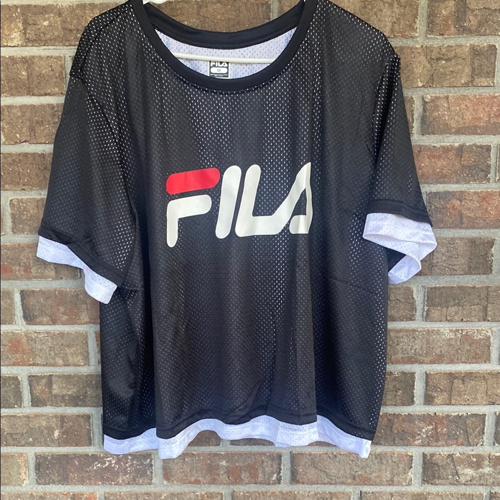 Fila Black and White Mesh Women's Jersey